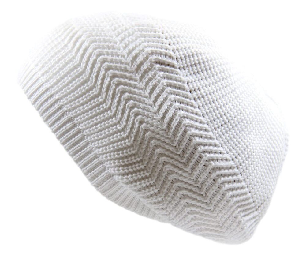 7803 Cotton Classic Rasta Beanie Tam White
